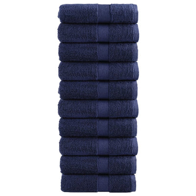 Premium Pyyhkeet 10 kpl sininen 30x30 cm 600 gsm 100% puuvilla