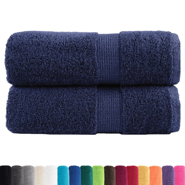 Premium-vieraspyyhkeet SOLUND 2 kpl tummansininen 30x50 cm 600 gsm