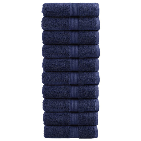 Premium-vieraspyyhkeet SOLUND 10 kpl tummansininen 30x50 cm 600 gsm