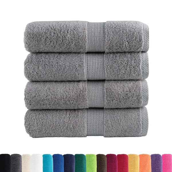 Premium-vieraspyyhkeet SOLUND 4 kpl harmaa 30x50 cm 600 gsm