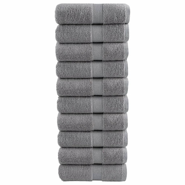 Premium-vieraspyyhkeet SOLUND 10 kpl harmaa 30x50 cm 600 gsm