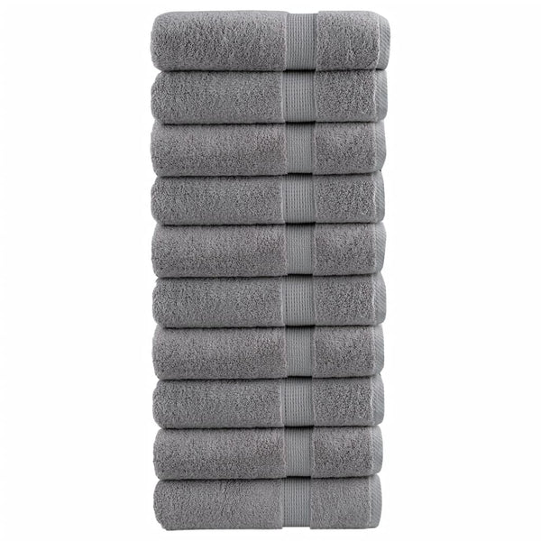 Premium Pyyhkeet SOLUND 10 kpl harmaa 70x140 cm 600 gsm
