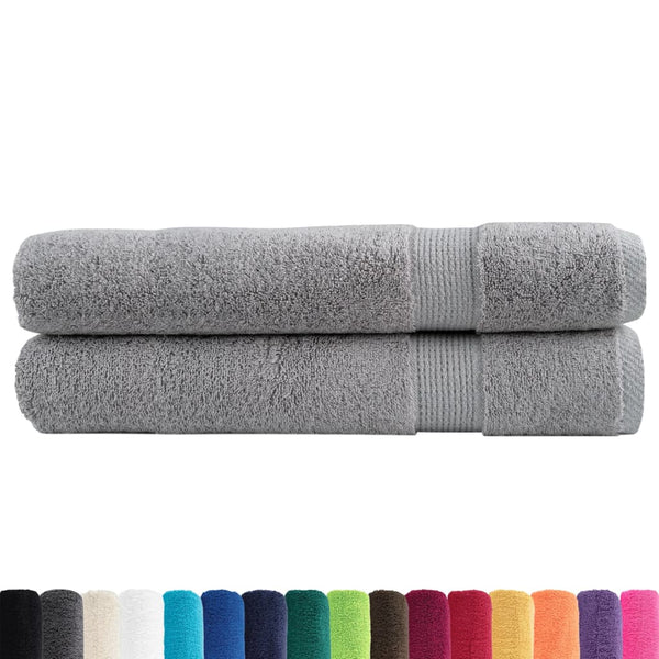 Harmaa premium pyyhkeet Sterieana 100x200cm (2 kpl 600 gsm 100% puuvilla)