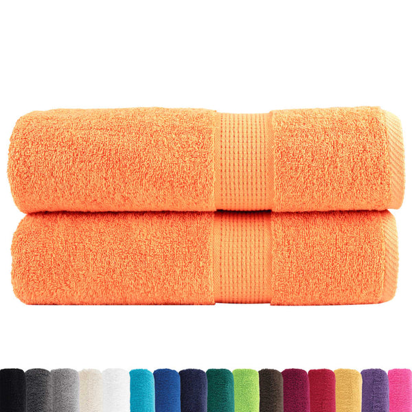 Premium suihkupyyhkeet SOLUND 2 kpl Oranssi 70x140 cm 600 gsm