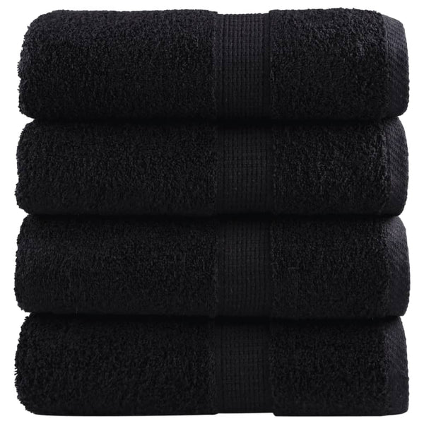 Premium-pesupyyhkeet SOLUND 4 kpl musta 30x30 cm 600 gsm