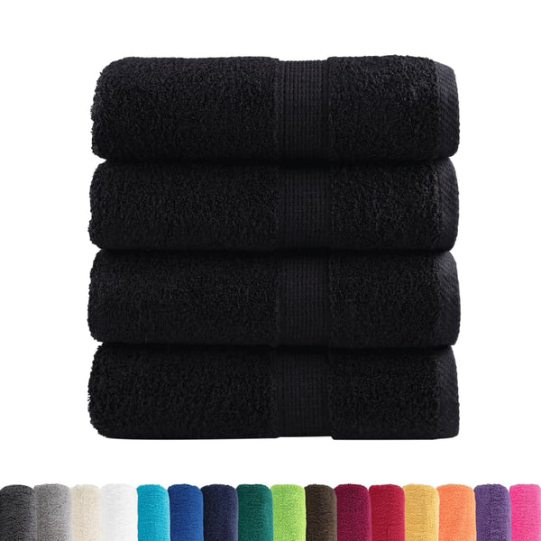 Premium-pesupyyhkeet SOLUND 4 kpl musta 30x30 cm 600 gsm