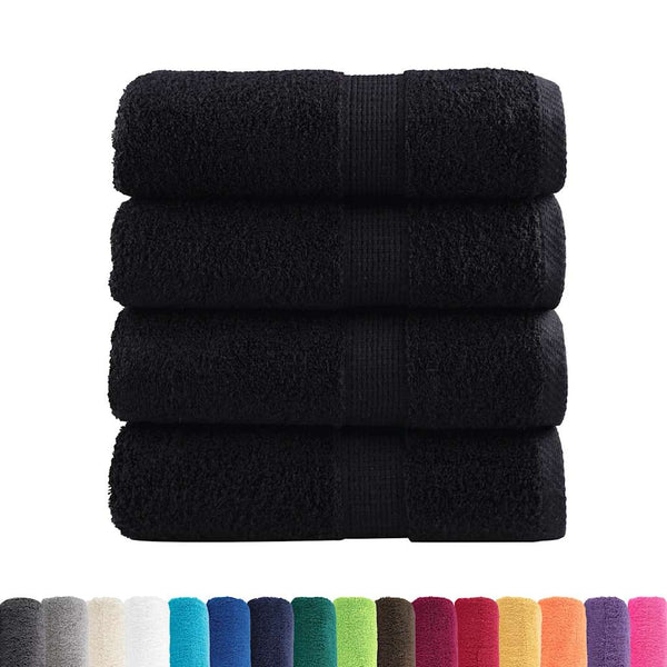 Premium-vieraspyyhkeet SOLUND 4 kpl musta 30x50 cm 600 gsm