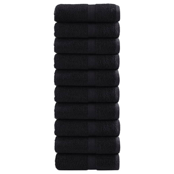 Premium-vieraspyyhkeet SOLUND 10 kpl musta 30x50 cm 600 gsm