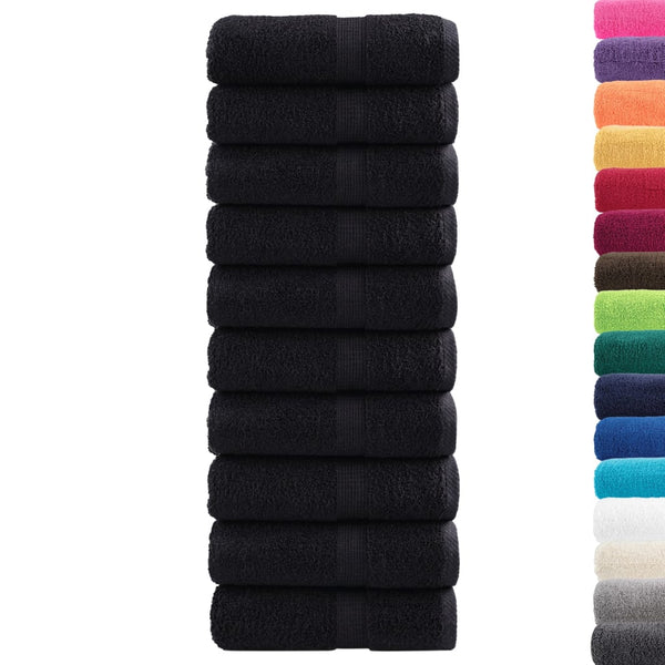 Premium-vieraspyyhkeet SOLUND 10 kpl musta 30x50 cm 600 gsm