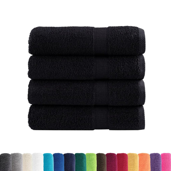 Premium-käsipyyhkeet SOLUND 4 kpl musta 50x100 cm 600 gsm
