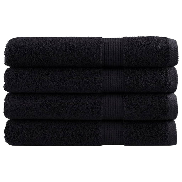 Musta premium pyyhkeet Sterieana 80x200cm (4 kpl 600 gsm 100% puuvilla)