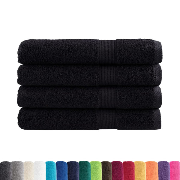 Musta premium pyyhkeet Sterieana 80x200cm (4 kpl 600 gsm 100% puuvilla)
