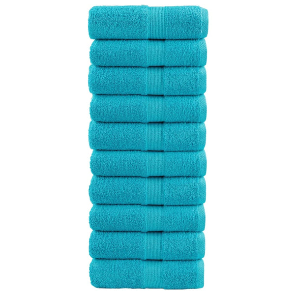 Premium-pesupyyhkeet SOLUND 10 kpl turkoosi 30x30 cm 600 gsm