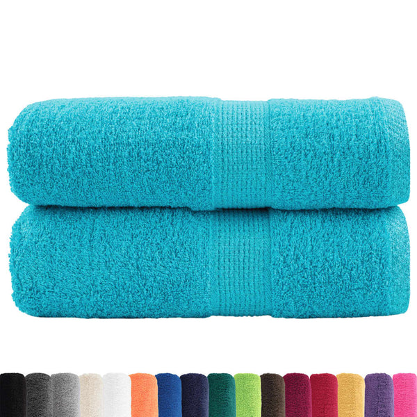 Premium-vieraspyyhkeet SOLUND 2 kpl turkoosi 30x50 cm 600 gsm