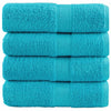 Premium-vieraspyyhkeet SOLUND 4 kpl turkoosi 30x50 cm 600 gsm