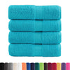 Premium-vieraspyyhkeet SOLUND 4 kpl turkoosi 30x50 cm 600 gsm