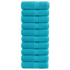 Premium-vieraspyyhkeet SOLUND 10 kpl turkoosi 30x50 cm 600 gsm
