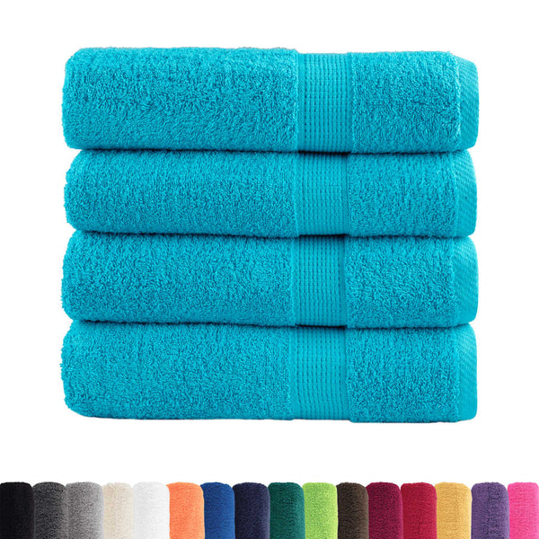 Premium Pyyhkeet SOLUND 4 kpl turkoosi 70x140 cm 600 gsm