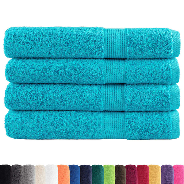 Turkoosi premium pyyhkeet Sterieana 80x200cm (4 kpl 600 gsm 100% puuvilla)
