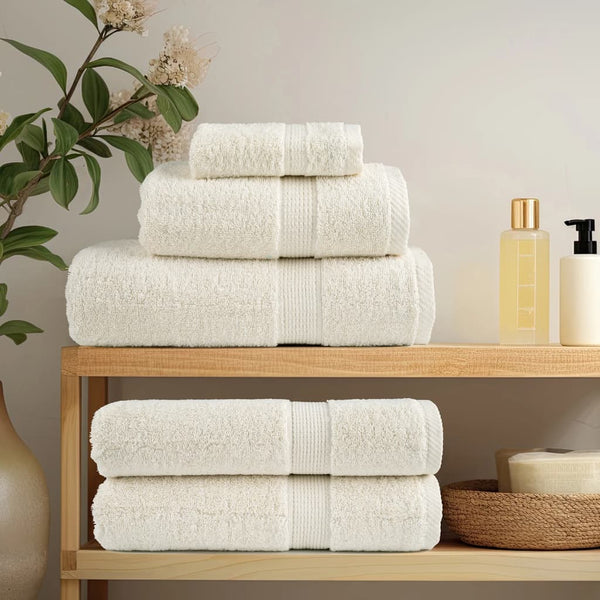 Premium-pesupyyhkeet SOLUND 4 kpl kermanvärinen 30x30 cm 600 gsm