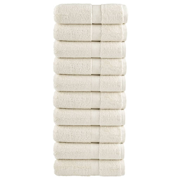 Premium-pesupyyhkeet SOLUND 10 kpl kermanvärinen 30x30 cm 600 gsm
