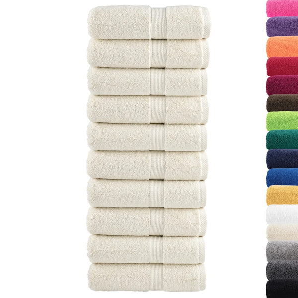 Premium-pesupyyhkeet SOLUND 10 kpl kermanvärinen 30x30 cm 600 gsm