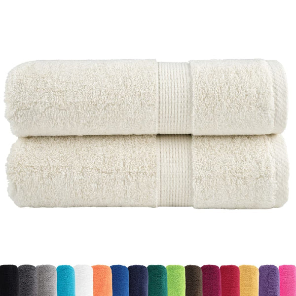 Premium-vieraspyyhkeet SOLUND 2 kpl kermanvärinen 30x50 cm 600 gsm
