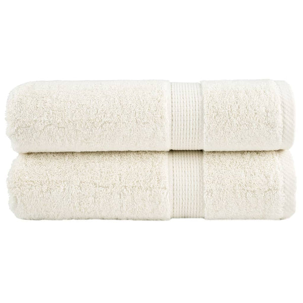 Premium-suihkupyyhkeet SOLUND 2 kpl kermanvärinen 70x140 cm 600 gsm