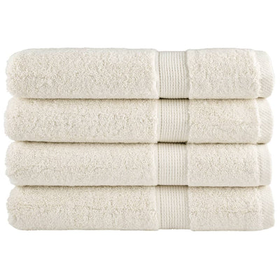 Premium Pyyhkeet 4 kpl kerma 100x200 cm 600 gsm 100% puuvilla