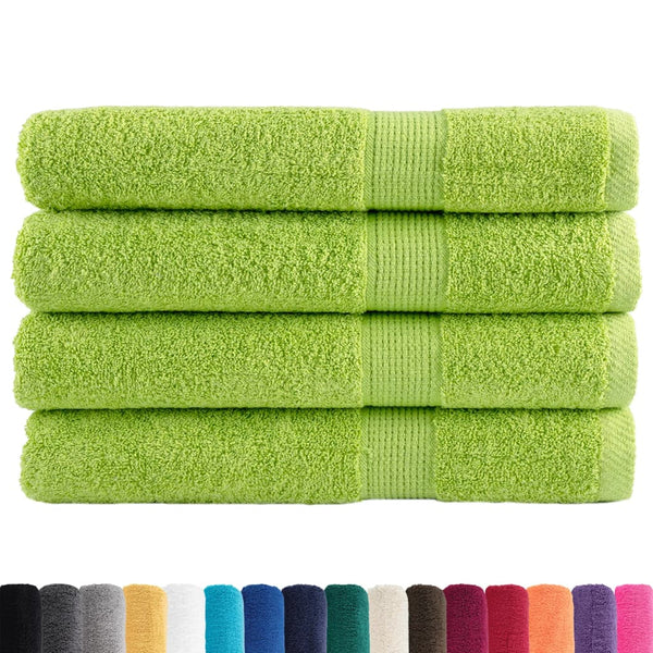 Premium pyyhkeet Sterieana 100x200cm vihreänä (4 kpl 600 gsm 100% puuvilla)
