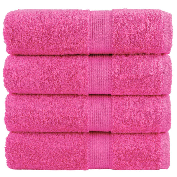 Premium-vieraspyyhkeet SOLUND 4 kpl pinkki 30x50 cm 600 gsm