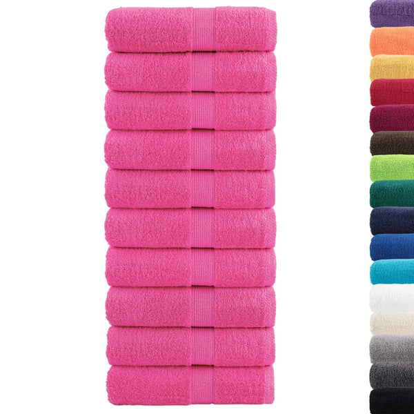 Premium-vieraspyyhkeet SOLUND 10 kpl pinkki 30x50 cm 600 gsm