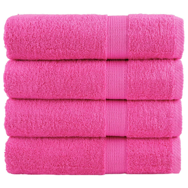 Premium-käsipyyhkeet SOLUND 4 kpl pinkki 50x100 cm 600 gsm