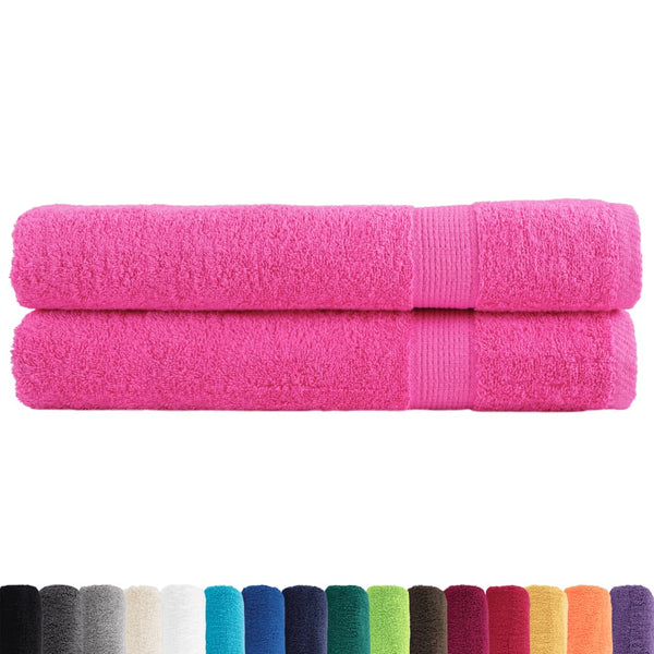 Pinkki premium pyyhkeet Sterieana 100x200cm (2 kpl 600gsm 100% puuvilla)
