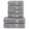 Harmaa premium pyyhkeet Hortinia 600 gsm (6-osaa 100 % puuvilla)