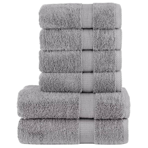 Harmaa premium pyyhkeet Hortinia 600 gsm (6-osaa 100 % puuvilla)