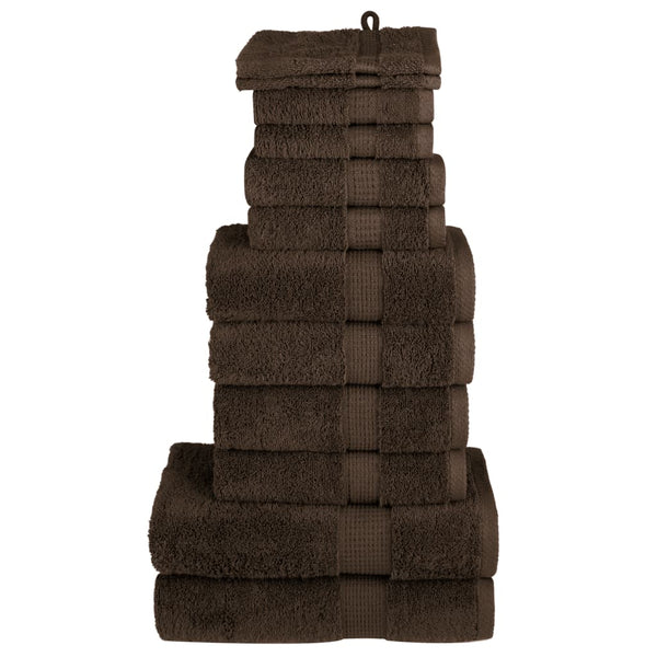 Premium Pyyhkeet 12-osaa SOLUND ruskea 600 gsm