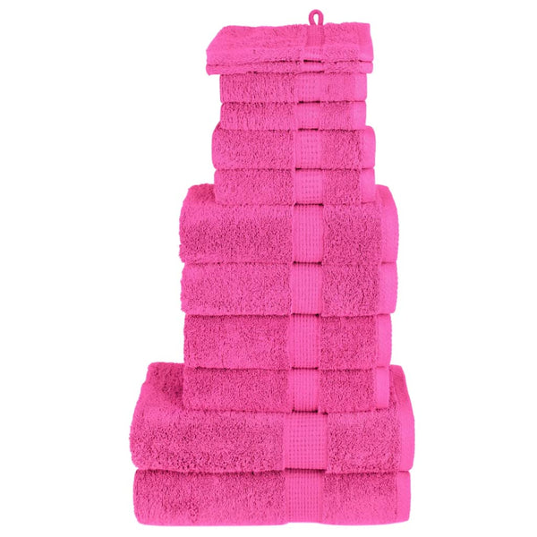 Premium Pyyhkeet 12-osaa SOLUND pinkki 600 gsm