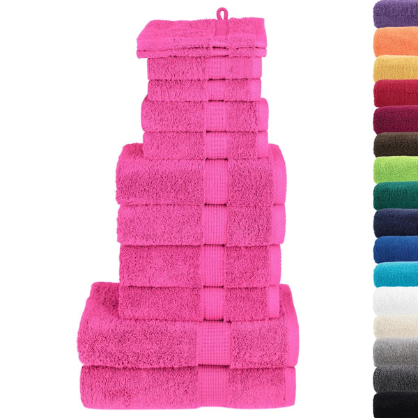 Premium Pyyhkeet 12-osaa SOLUND pinkki 600 gsm