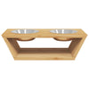 Korotetut koiran kulhot 35,5x18x10,5 cm bambu