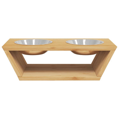 Korotetut koiran kulhot 35,5x18x10,5 cm bambu