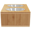Korotetut koiran kulhot 35,5x18x10,5 cm bambu