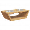 Korotetut koiran kulhot 35,5x18x10,5 cm bambu