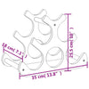 Viinipulloteline Hergan 35x18x25,5cm (6 pullolle, bambu)