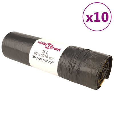 Musta roskapussit kiristysnyöreillä Constatina 35 l (250 kpl)