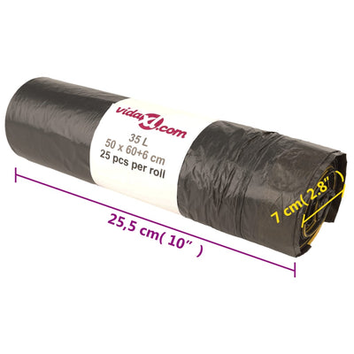 Musta roskapussit kiristysnyöreillä Constatina 35 l (250 kpl)