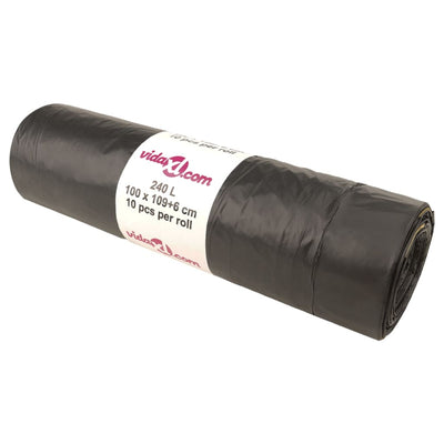 Musta roskapussit kiristysnyöreillä Constatina 240 l (150 kpl)