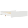 Valkoinen sängynrunko päädyillä Cucu 200x200cm