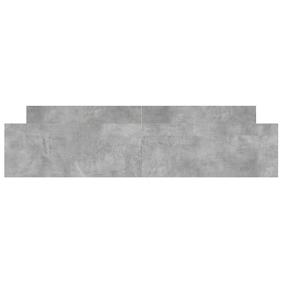 Sängynrunko päädyillä betoninharmaa 200x200 cm