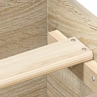 Sonoma-tammi sängynrunko päädyillä Cucu 120x200cm